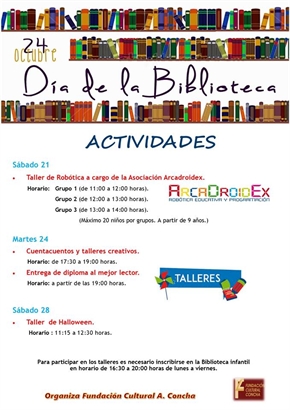 Actividades en Navalmoral con motivo del Día Internacional de la Biblioteca