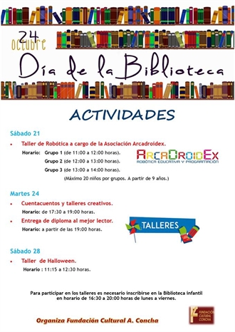 Actividades en Navalmoral con motivo del Día Internacional de la Biblioteca