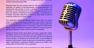Radio Navalmoral Cadena Cope dejará de emitir el próximo 31 de agosto