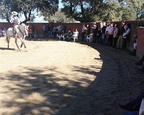 El Club Taurino Moralo visitó la finca del rejoneador Leonardo Hernández 