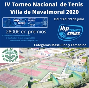 Mañana lunes arranca el Torneo Nacional de Tenis IBP Villa de Navalmoral