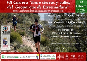 El próximo sábado se celebrarán las carreras “Entre Sierras y Valles del Geoparque de Extremadura”
